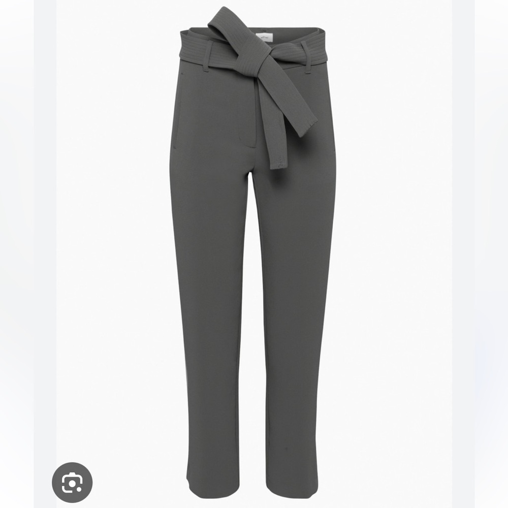 Aritzia Wilfred tie-front High-waisted belted pants